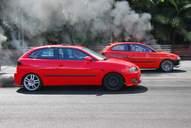 Photo MaitreFou - Auteur : Benjamin - Mots clés :  auto cfg circuit run tc pneu burn and drag pousse 