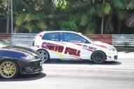 Photo MaitreFou - Auteur : Benjamin - Mots clés :  auto cfg circuit run tc pneu burn and drag pousse 