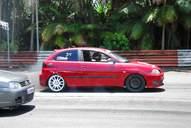 Photo MaitreFou - Auteur : Benjamin - Mots clés :  auto cfg circuit run tc pneu burn and drag pousse 