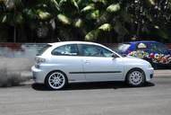 Photo MaitreFou - Auteur : Benjamin - Mots cl&eacute;s :  auto cfg circuit run tc pneu burn and drag pousse 