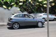 Photo MaitreFou - Auteur : Benjamin - Mots cl&eacute;s :  auto cfg circuit run tc pneu burn and drag pousse 