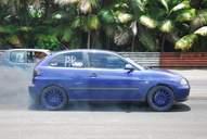 Photo MaitreFou - Auteur : Benjamin - Mots clés :  auto cfg circuit run tc pneu burn and drag pousse 