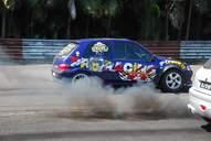 Photo MaitreFou - Auteur : Benjamin - Mots cl&eacute;s :  auto cfg circuit run tc pneu burn and drag pousse 