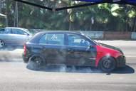 Photo MaitreFou - Auteur : Benjamin - Mots cl&eacute;s :  auto cfg circuit run tc pneu burn and drag pousse 