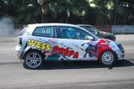 Photo MaitreFou - Auteur : Benjamin - Mots cl&eacute;s :  auto cfg circuit run tc pneu burn and drag pousse 