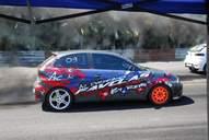Photo MaitreFou - Auteur : Benjamin - Mots cl&eacute;s :  auto cfg circuit run tc pneu burn and drag pousse 