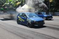 Photo MaitreFou - Auteur : Benjamin - Mots cl&eacute;s :  auto cfg circuit run tc pneu burn and drag pousse 