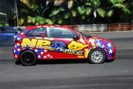 Photo MaitreFou - Auteur : Benjamin - Mots cl&eacute;s :  auto cfg circuit run tc pneu burn and drag pousse 