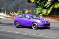 Photo MaitreFou - Auteur : Benjamin - Mots cl&eacute;s :  auto cfg circuit run tc pneu burn and drag pousse 
